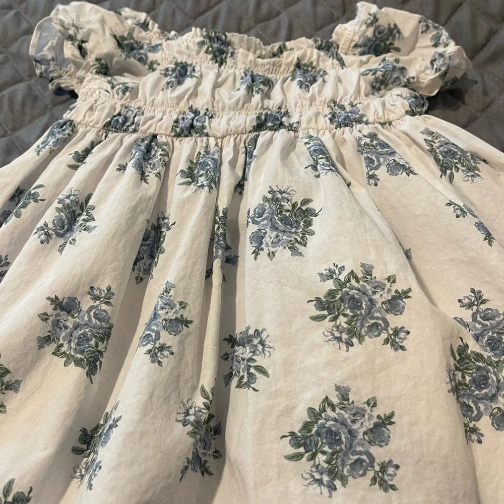 Edgehill Collection Blue Floral Kids Dress